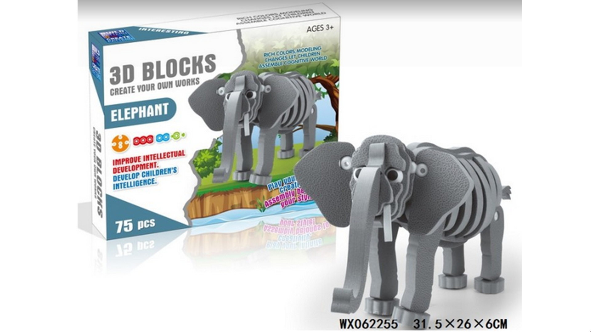 3D Wooden animal Puzzle Model Kit Toys for Kids Puzzle Build 3D Puzzles Educational Crafts Building Engineering DIY STEAM STEM Learning